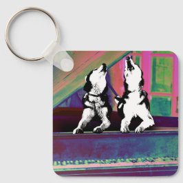 Llavero Huskies Howlin' Blues Keychain