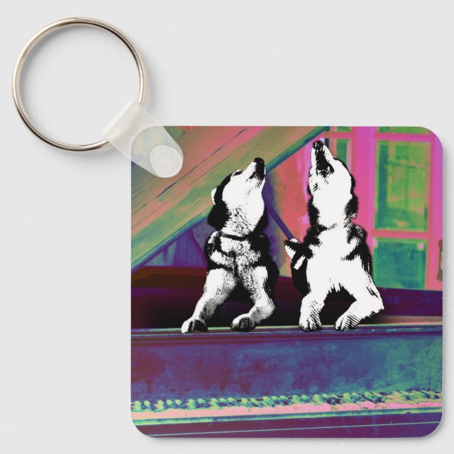 Llavero Huskies Howlin' Blues Keychain (Anverso)