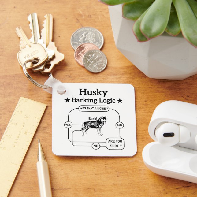 Llavero Husky Barking Logic Graciosa Perro Siberiano Sarcá (Escritorio )
