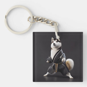 Llavero Husky Dog conoce a Karate, jugador de Husky Dog Ka