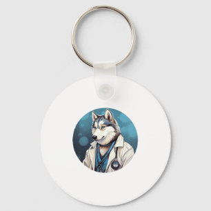 Llavero Husky Dog Médica
