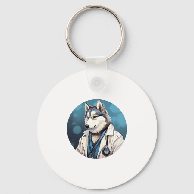 Llavero Husky Dog Médica (Anverso)