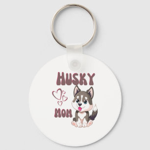 Llavero Husky Dog Mom Kawaii Puppy Cute Gracioso diseño