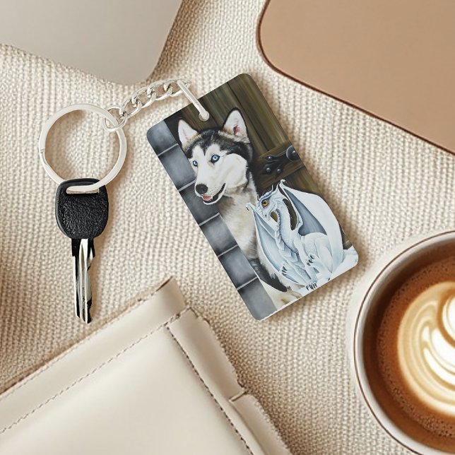 Llavero Husky Dog White Dragon Adventure (Subido por el creador)