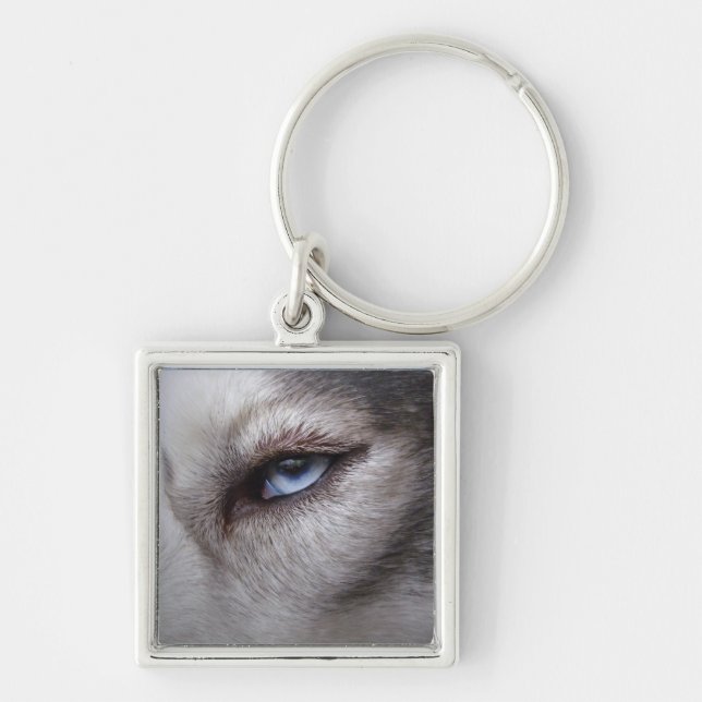 Llavero Husky Eye Keychain Siberian Husky Malamute Regalos (Frente)