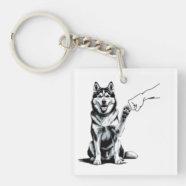 Llavero  Husky Fist Bump Tee – Loyalty Meets Style (Frente)