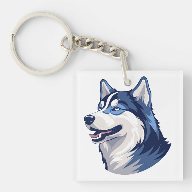 Llavero Husky Howlers Husky Dog Power Logo Art (Frente)