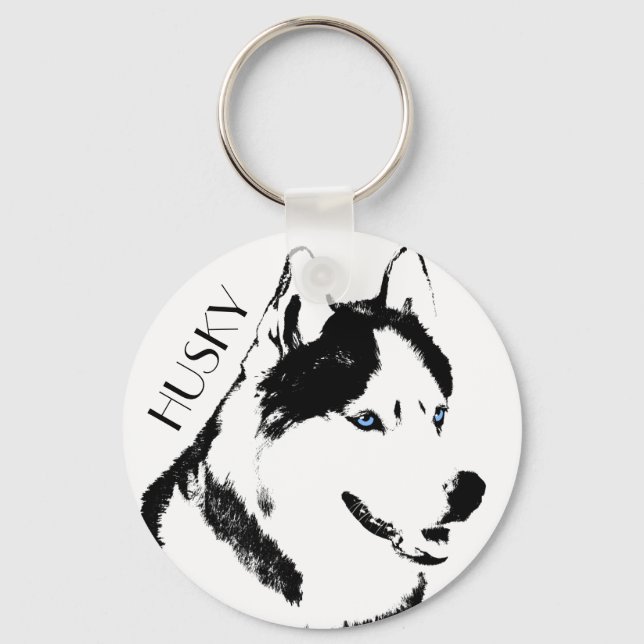 Llavero Husky Keychain Husky Malamute Keychain Personaliza (Anverso)