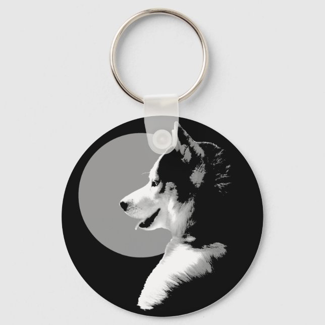 Llavero Husky Keychain Siberian Husky Malamute Perros Rega (Anverso)