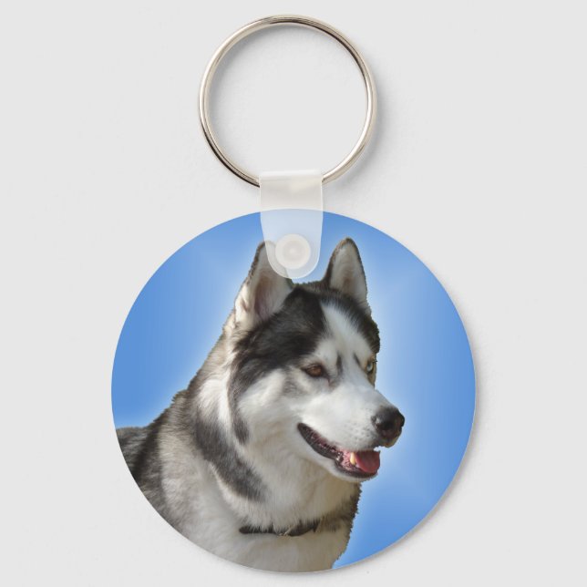 Llavero Husky Keychain Siberian Husky Malamute Perros Rega (Anverso)