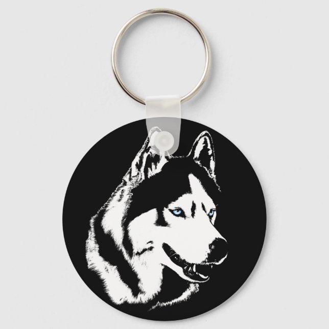Llavero Husky Keychain Siberian Husky Malamute Perros Rega (Anverso)