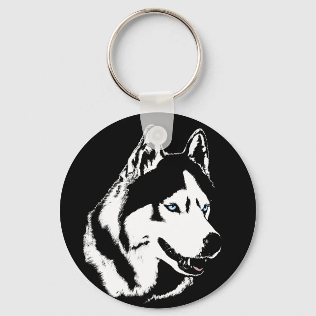 Llavero Husky Keychain Siberian Husky Malamute Perros Rega (Anverso)