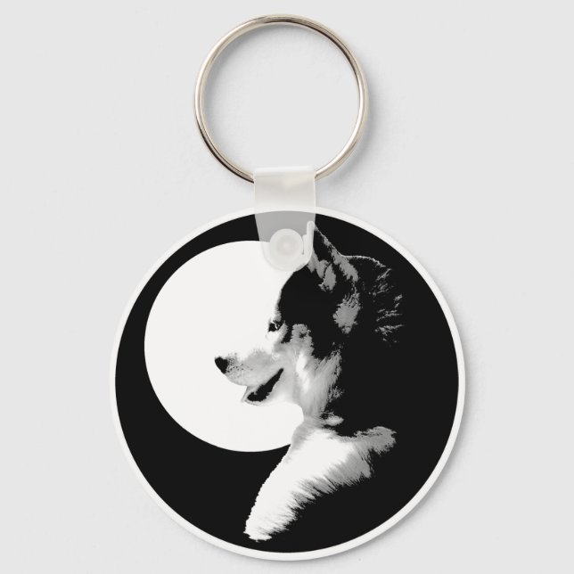 Llavero Husky Keychain Siberian Husky Malamute Perros Rega (Anverso)