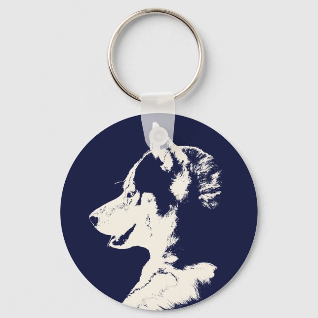Llavero Husky Keychain Siberian Husky Malamute Regalos (Anverso)