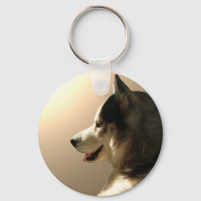 Llavero Husky Keychain Siberian Husky / Malamute Regalos (Anverso)