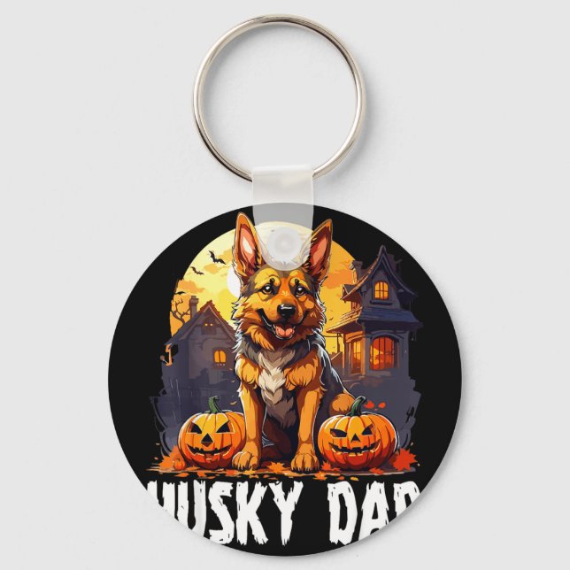 Llavero Husky papá Halloween  (Anverso)