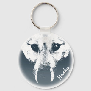 Llavero Husky Pup Keychain Husky Wolf Personalizados