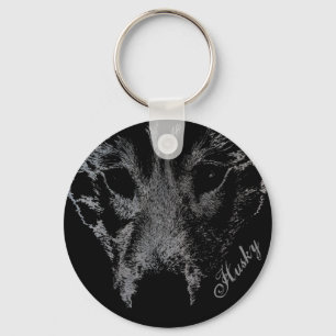 Llavero Husky Pup Keychain Husky Wolf Personalizados