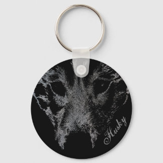 Llavero Husky Pup Keychain Husky Wolf Personalizados