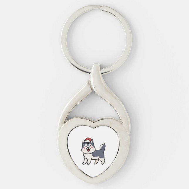Llavero Husky Santa Dog Lover Malamute (Anverso)