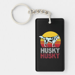 Llavero Husky Siberian Retro Vintage