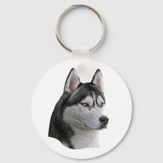Llavero Husky siberiano - Imagen estilizada - Añadir tu te