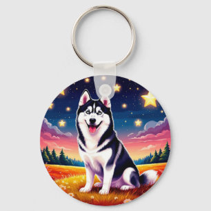 Llavero Husky siberiano juguetón