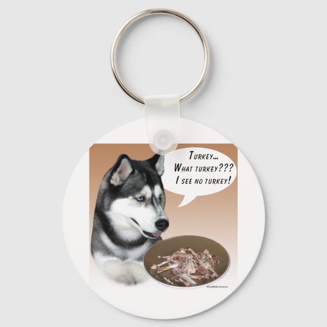 Llavero Husky siberiano (Turquía negra) (Anverso)