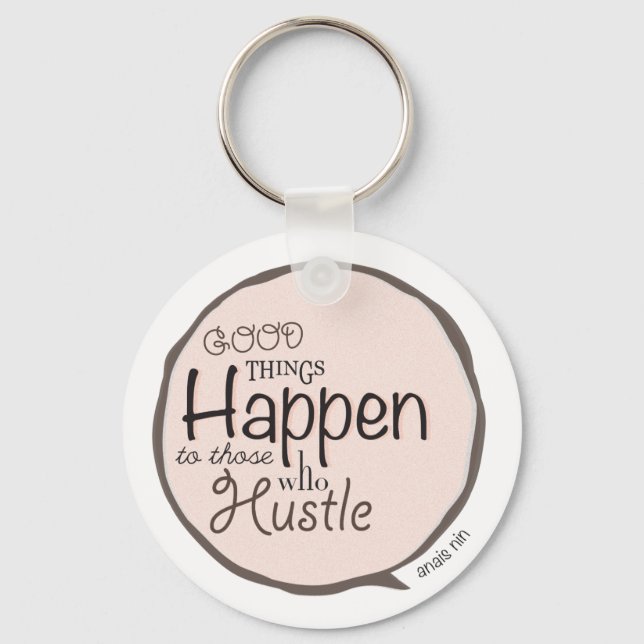 Llavero Hustle ~ Anais Nin Myth Cita (Anverso)