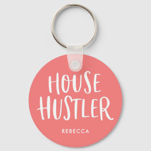 Llavero Hustler Real Estate Coral Agente Personalizado