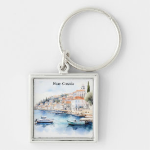 Llavero Hvar Croatia Watercolor Travel