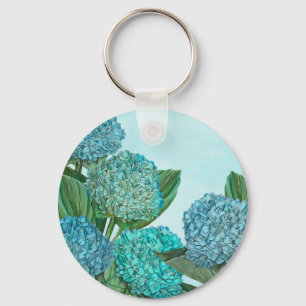 Llavero Hydrangea azul