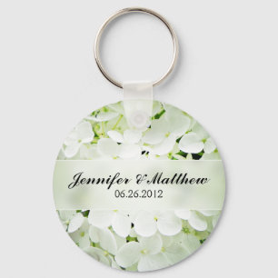 Llavero Hydrangea Round Keychain Favor de la boda