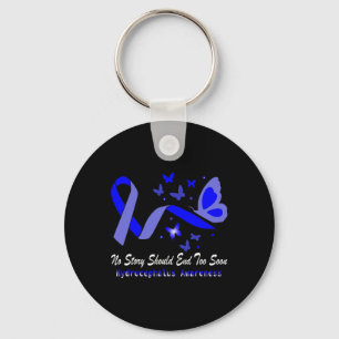 Llavero Hydrocephalus Awareness Butterflies Soporte Blue R