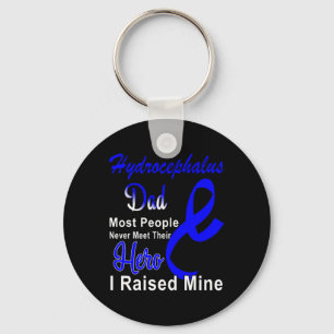 Llavero Hydrocephalus Awareness Dad Blue Ribbon Father Sup