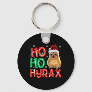 Llavero Hyraxmas Navidad Divertido Mono de Navidad Pijama 