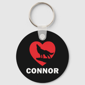 Llavero I <3 Connor Black Round One-Sided Keychain
