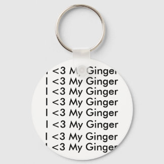 Llavero I <3 Mi cadena de claves de Ginger