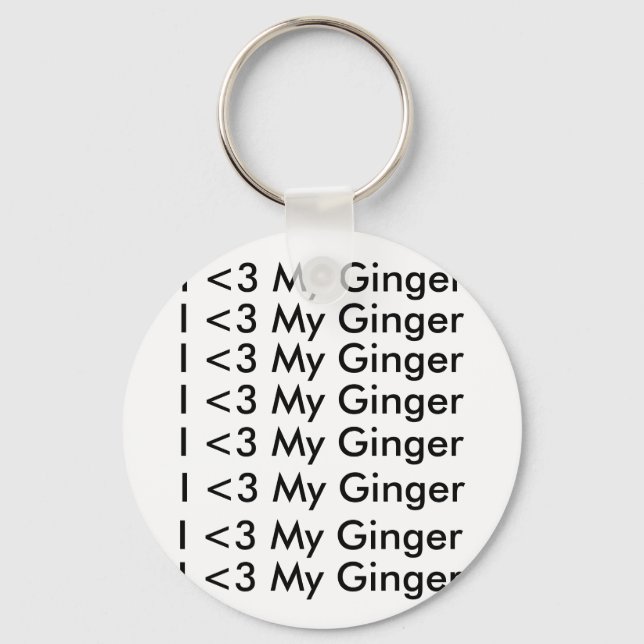 Llavero I <3 Mi cadena de claves de Ginger (Anverso)