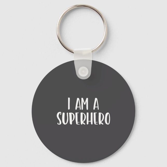 Llavero I Am A Superhero Halloween I'm Costume Easy Funny  (Anverso)