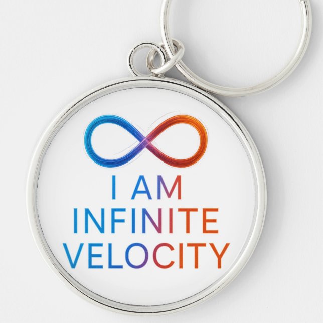 Llavero I AM Infinite Velocity – Quantum Energy Design (Frente)