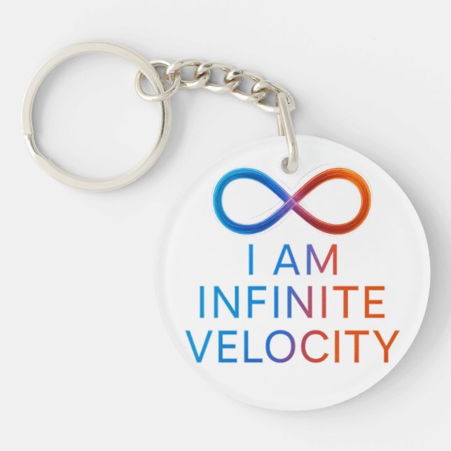 Llavero  I AM Infinite Velocity – Quantum Energy Design (Frente)