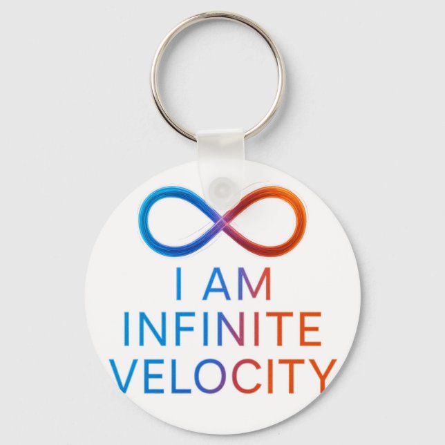 Llavero I AM Infinite Velocity – Quantum Energy Design (Anverso)