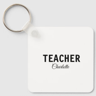 Llavero I am teacher school Collegeadd your name text simp