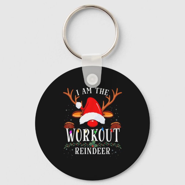 Llavero I Am The Workout Reindeer Christmas Family  (Anverso)