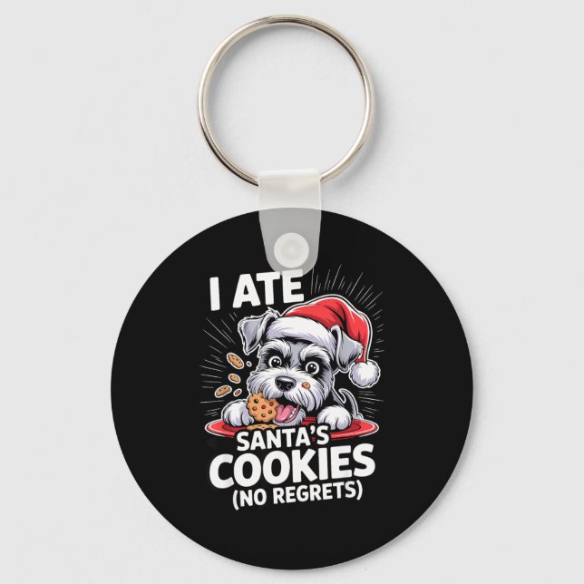 Llavero I Ate Santas Cookies Puppy Funny Christmas Mini Sc (Anverso)