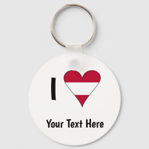 Llavero I (Austrian Flag Heart Love) Your Text