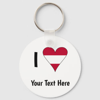 Llavero I (Austrian Flag Heart Love) Your Text