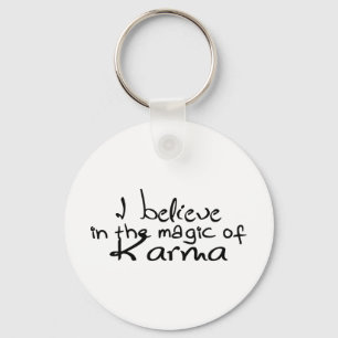 Llavero I Believe in Karma Keychain