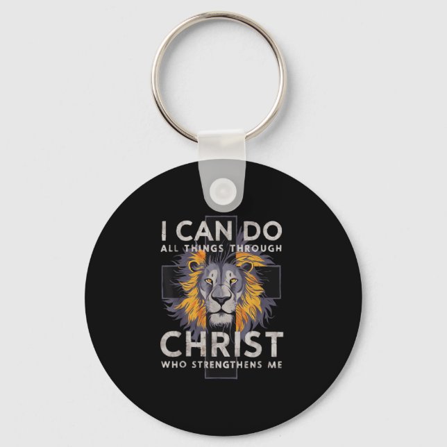 Llavero I Can Do All Things Through Christ  (Anverso)
